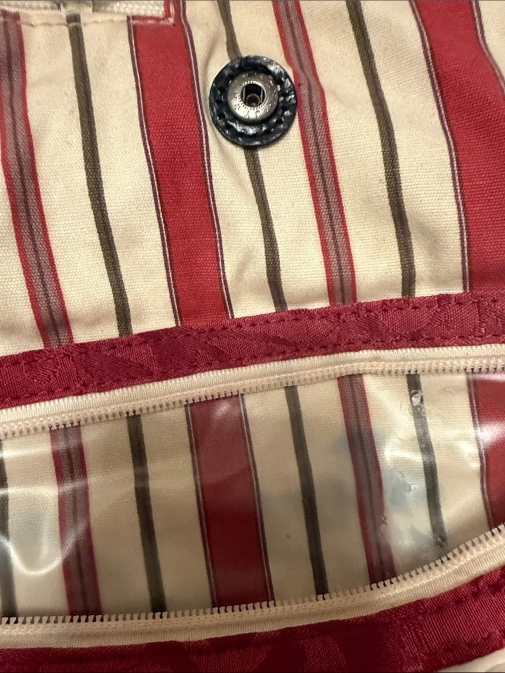 Brighton Striped/Floral Hanging Jewelry & Accessory Organizer Travel Suitcase